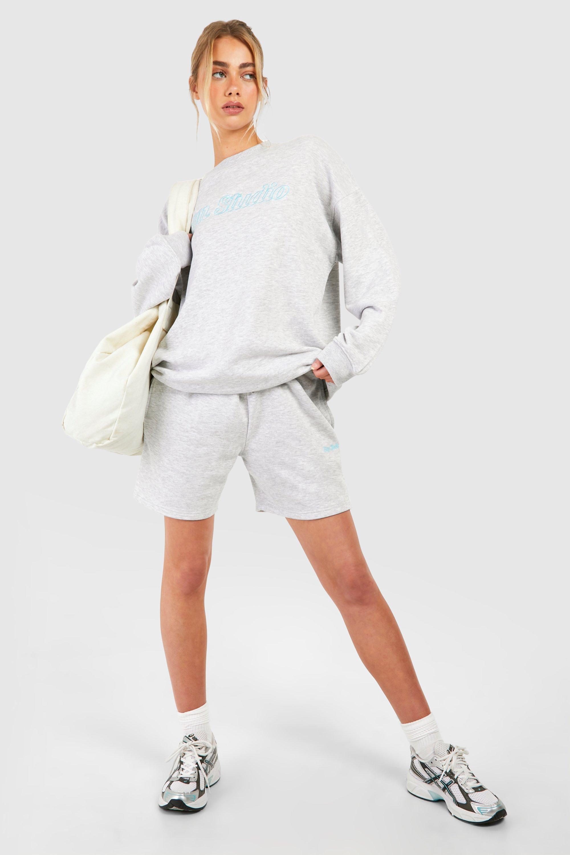 Dsgn Studio Script Longline Sweat Jogger Short boohoo